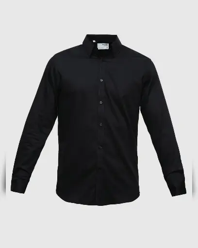 BLAK FORMAL COTTONS MANS SHIRT
